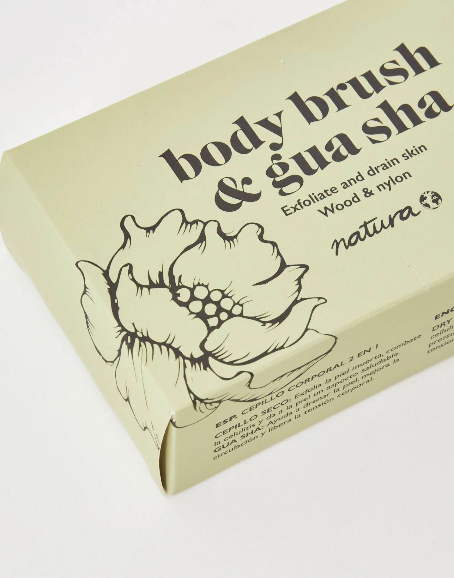 Natura Selection Cepillo Corporal Con Gua Sha 138279-WOOD