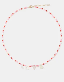 Natura Selection Collar Beads Love 150182-PINK Online