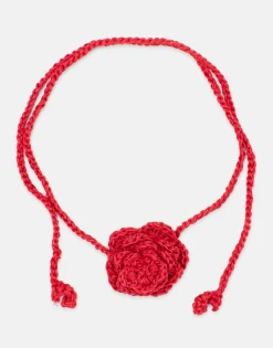 Natura Selection Collar Crochet Flor 147869-RED Hot