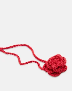 Natura Selection Collar Crochet Flor 147869-RED Hot