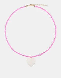 Natura Selection Collar Piedra Corazón 149975-PINK Discount