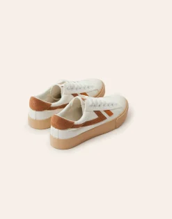 Natura Selection Deportiva Blanca Franjas 145155-CAMEL Clearance