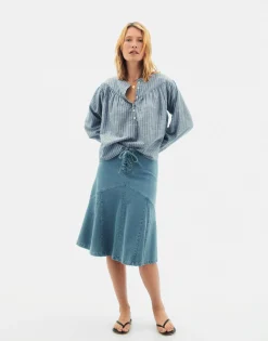 Natura Selection Falda Madurai 147828-BLUE Clearance