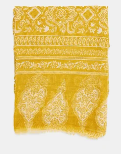 Natura Selection Fular Flor Paisley 147875-MOUSTARD Outlet