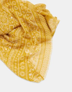 Natura Selection Fular Flor Paisley 147875-MOUSTARD Outlet