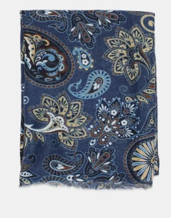 Natura Selection Fular Paisley Grande 147878-BLUE