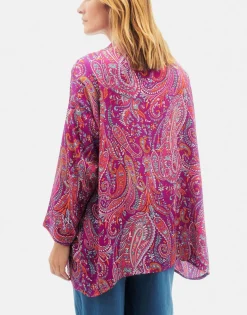 Natura Selection Kimono Paisley 147771-FUCHSIA Best