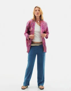 Natura Selection Kimono Paisley 147771-FUCHSIA Best