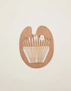 Natura Selection Paleta Con 12 Pinceles 130778-WOOD New
