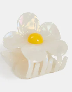 Natura Selection Pinza Pelo Flor 148062-WHITE Discount