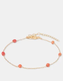 Natura Selection Pulsera Dorada Piedra Color Outlet