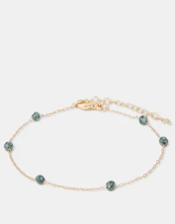 Natura Selection Pulsera Dorada Piedra Color Outlet