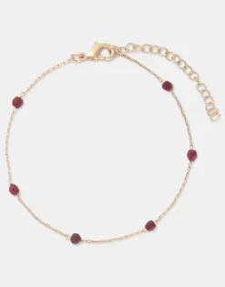 Natura Selection Pulsera Dorada Piedra Color Outlet