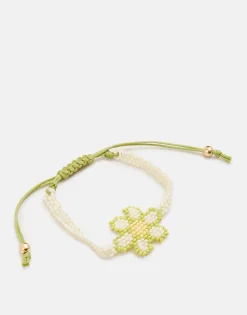 Natura Selection Pulsera Flor Beads 147862-WHITE Outlet