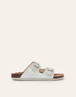 Natura Selection Sandalia Doble Hebilla Ergonómica Metalizada 145446-SILVER Best