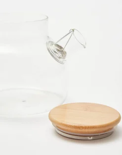 Natura Selection Tetera Cristal Tapa Bambú 144294-TRANSP Clearance