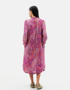 Natura Selection Vestido Paisley 147773-FUCHSIA New